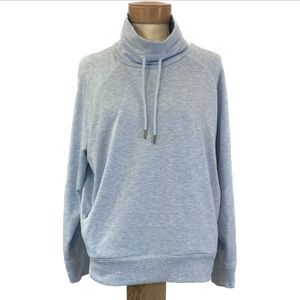 J.Crew Cloud Fleece Funnel Neck Sweatshirt Size S in Light Blue